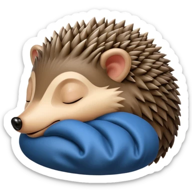 Sleeping Hedgehog sticker