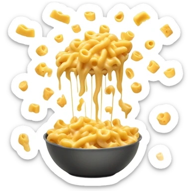 Raining mac and cheese sticker