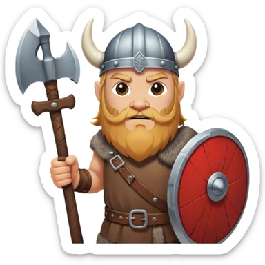 Danish Viking with an ax in his hands sticker