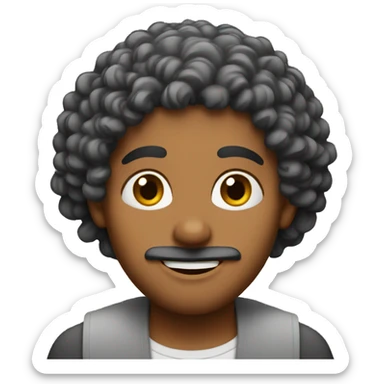 Arab with curly hair sticker