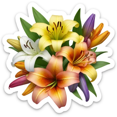 Bouquet of lilies  sticker