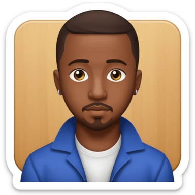 Marques Houston with dark brown hair sticker