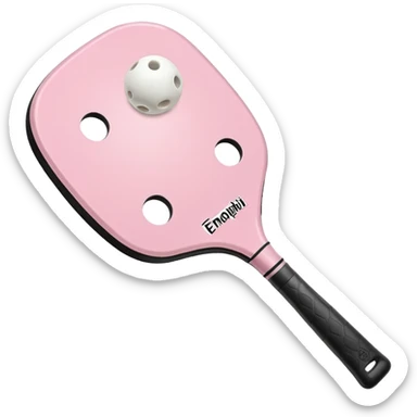 light pink pickleball paddle with white handle sticker