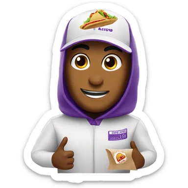 Burrito working at Taco Bell  sticker