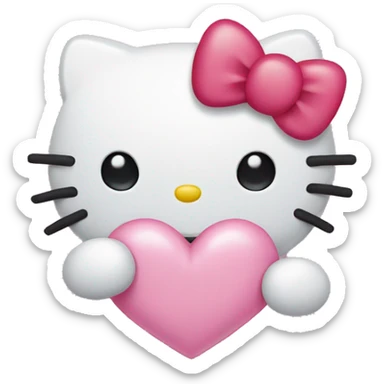 Hello kitty heart  sticker