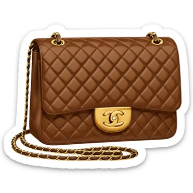 chanel brown color bag sticker