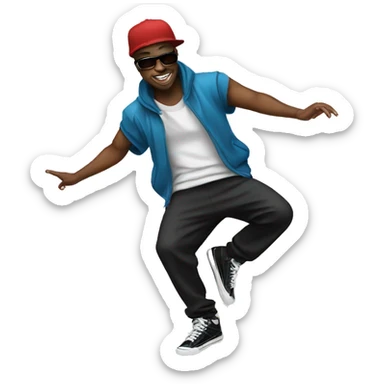 Hip hop dancer sticker