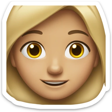 Burnett girl smiling  sticker