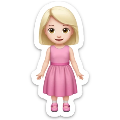 Full body midget girl sticker