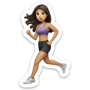 beautiful brunette girl exercising calmly sticker
