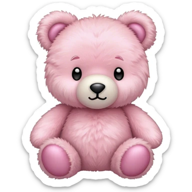 Light pink teddy bear sticker