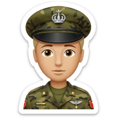 salotiertem Soldaten in Tarnfarbe und den SAS Buchstaben auf der Mütze und Uniform sticker