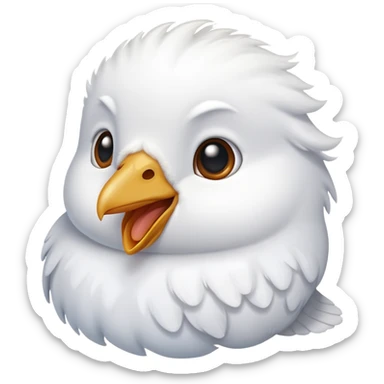 dove head as a novelty emoji, playful and expressive sticker