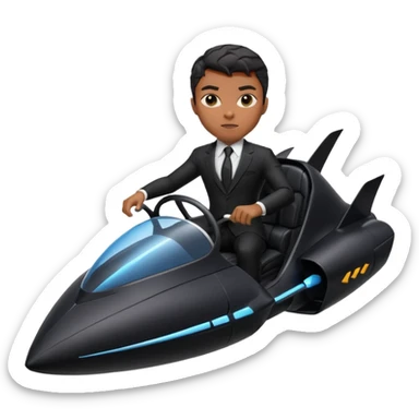 black panther driving glider sticker