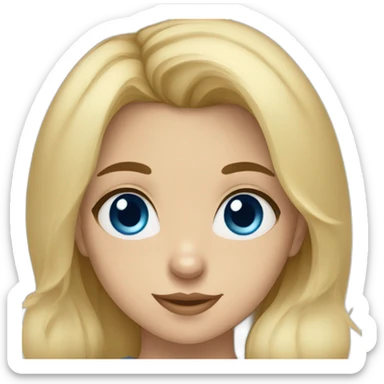 Blue eyes Blonde girl with eurasier sticker