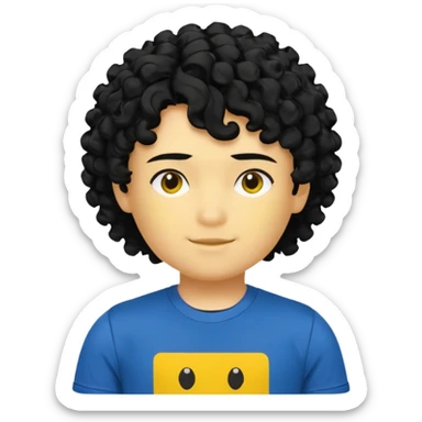 his skin is yellow he has curly hair he is from roblox his name is Shedletsky sticker