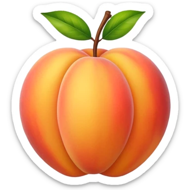 yellow orange peach sticker