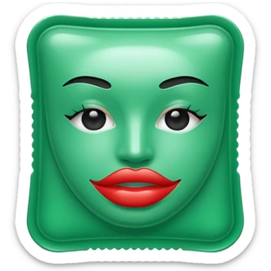 lip mask packaging green sticker