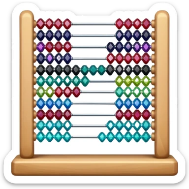 Gemstone abacus sticker