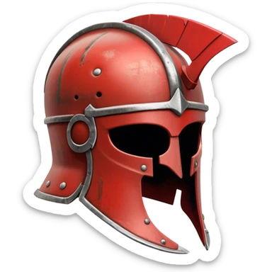 Gladiator Helmet red sticker