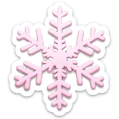 pastel pink snowflake  sticker