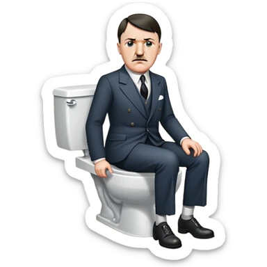 Adolf Hitler auf Toilette  sticker