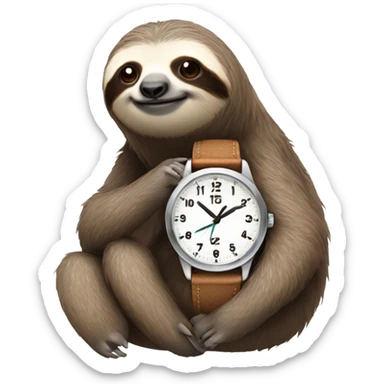Sloth wearing watch sticker
