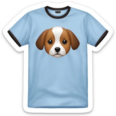 t-shirt with dog on front sticker