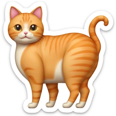 cat with big butt sticker