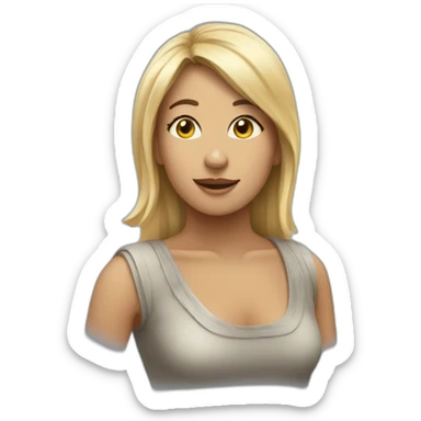 Femme qui regarde le ciel sticker