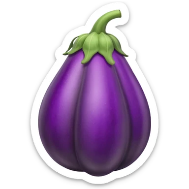 animated eggplant with veins pumping sticker