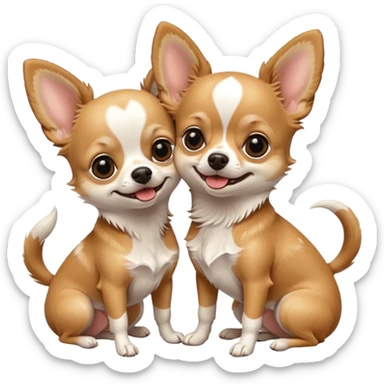 chihuahua dogs playing sticker