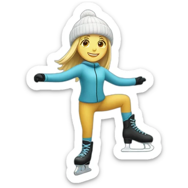 Iceskating sticker