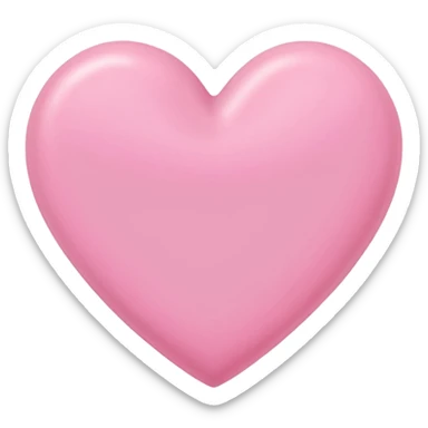 Pink line hand drawn Heart sticker