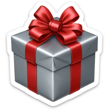 christmas present in black tones sticker