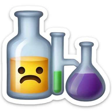 frasco con fórmula química sticker