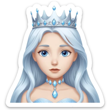 Ice queen with crown sticker