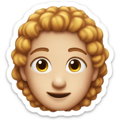 make me an emoji of a face with bold freckles sticker