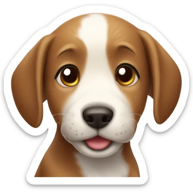 happy puppy with wagging tail sticker