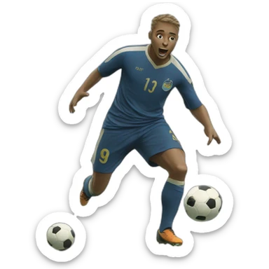 halland comemorando gol sticker