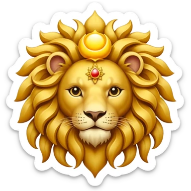 Persian lion and sun sticker