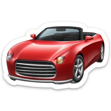 red convertible car sticker