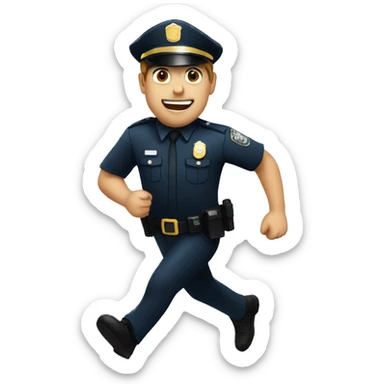 a cop running sticker