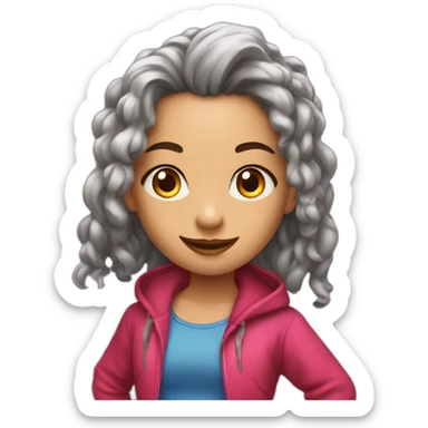 Dansend meisje streetdance sticker