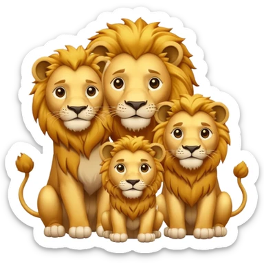 lion family sticker