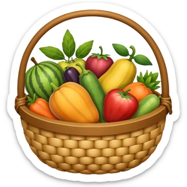 panier de fruits et légumes sticker