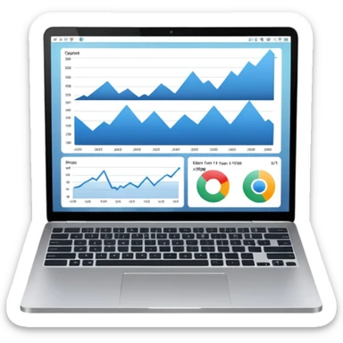 charts trading laptop sticker