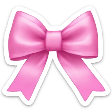 Pink aesthetic bow sticker