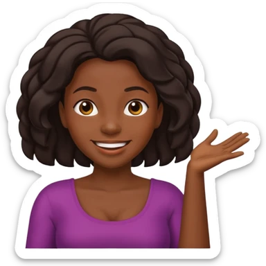 black woman shrug emoji sticker