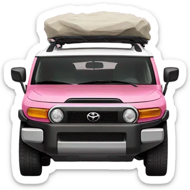 Pink Toyota FJ cruiser sticker